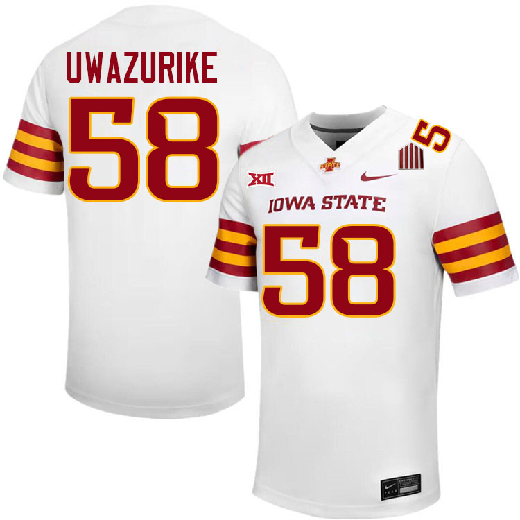 Eyioma Uwazurike Jersey,Iowa State Cyclones #58 Eyioma Uwazurike College Jersey Youth-White